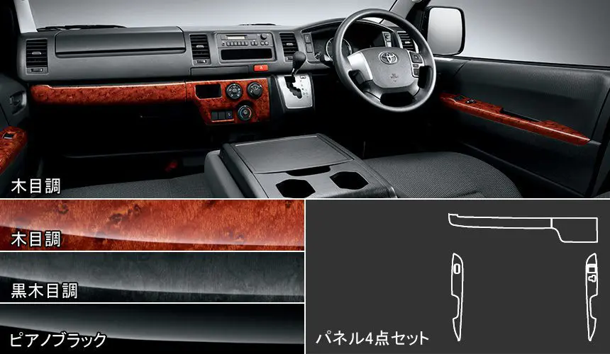 Modellista Interior Panel Set for Toyota Hiace