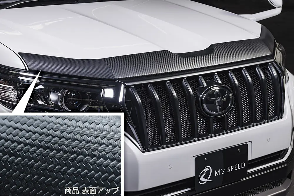 M'z SPEED Carbon Pattern Bonnet Protector AES for Toyota Landcruiser Prado