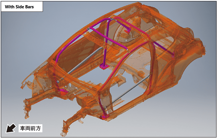 Toyota Genuine GR Roll Bar with Side Bar for GR Yaris