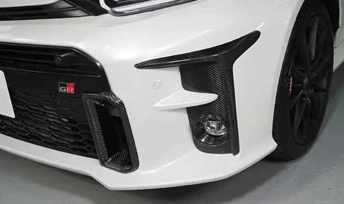 TOM'S Dry Carbon Front Fog Lamp Cover for Toyota GR YARIS