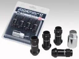 RAYS Long 17HEX L25 Racing Lock nut x4, L42 key adapter 17HEX 24φx1