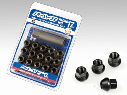 RAYS Short 17HEX Racing Nuts 16 pack (L90 long adapter 17-19/21HEX included)