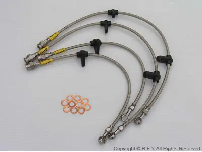 RFY Stainless steel mesh brake hose for Honda S2000