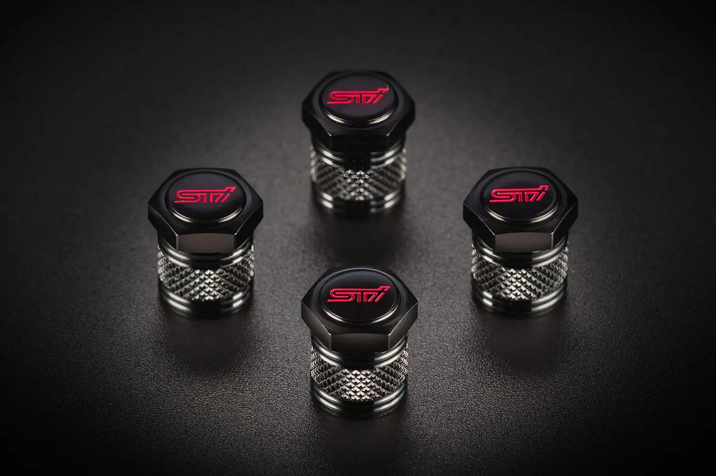 STI BLACK VALVE CAP SET For CROSSTREK GU ST28102Z2000