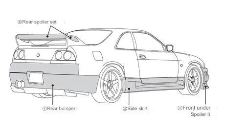 NISMO Rear Bumper for BCNR33 Skyline GT-R 85050-RS595