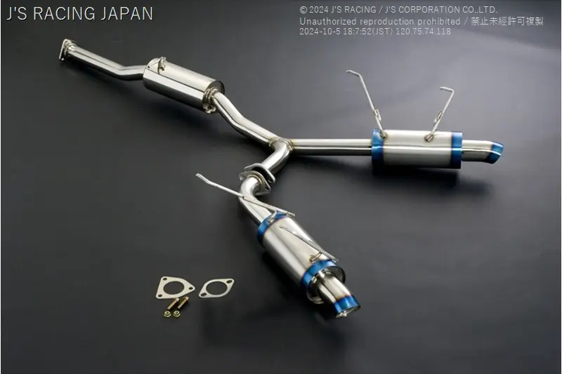 J'S RACING S2000 R304 SUS Exhaust Dual 60RS for S2000 AP1/2