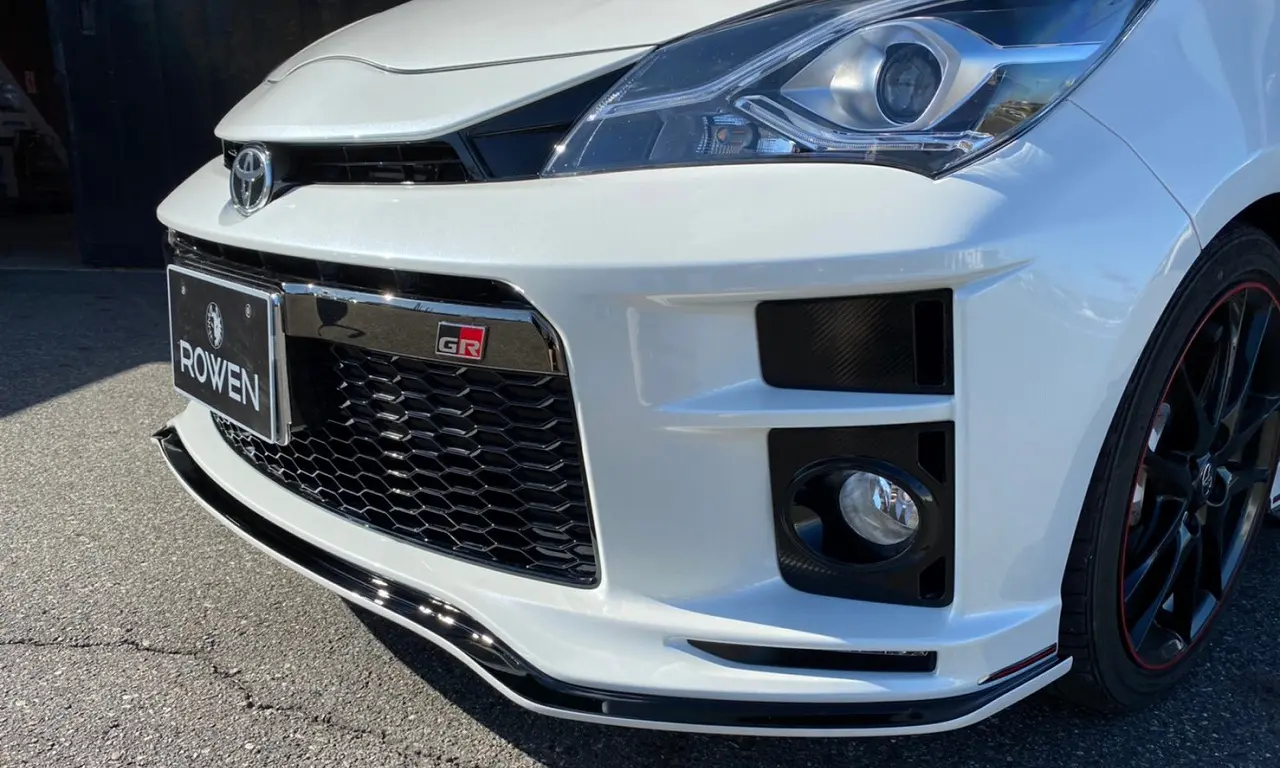 ROWEN Front Spoiler for Toyota Vitz GR Sport: Unpainted - Genuine