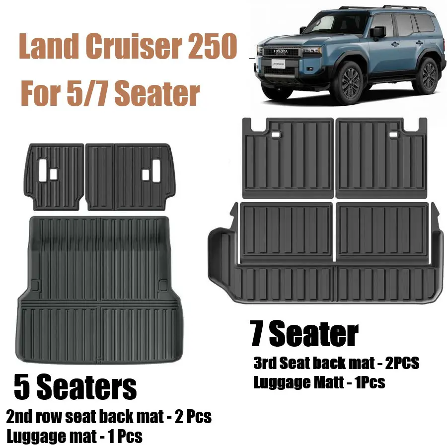 3D Rubber Seatback & Luggage Tray for Land Cruiser 250