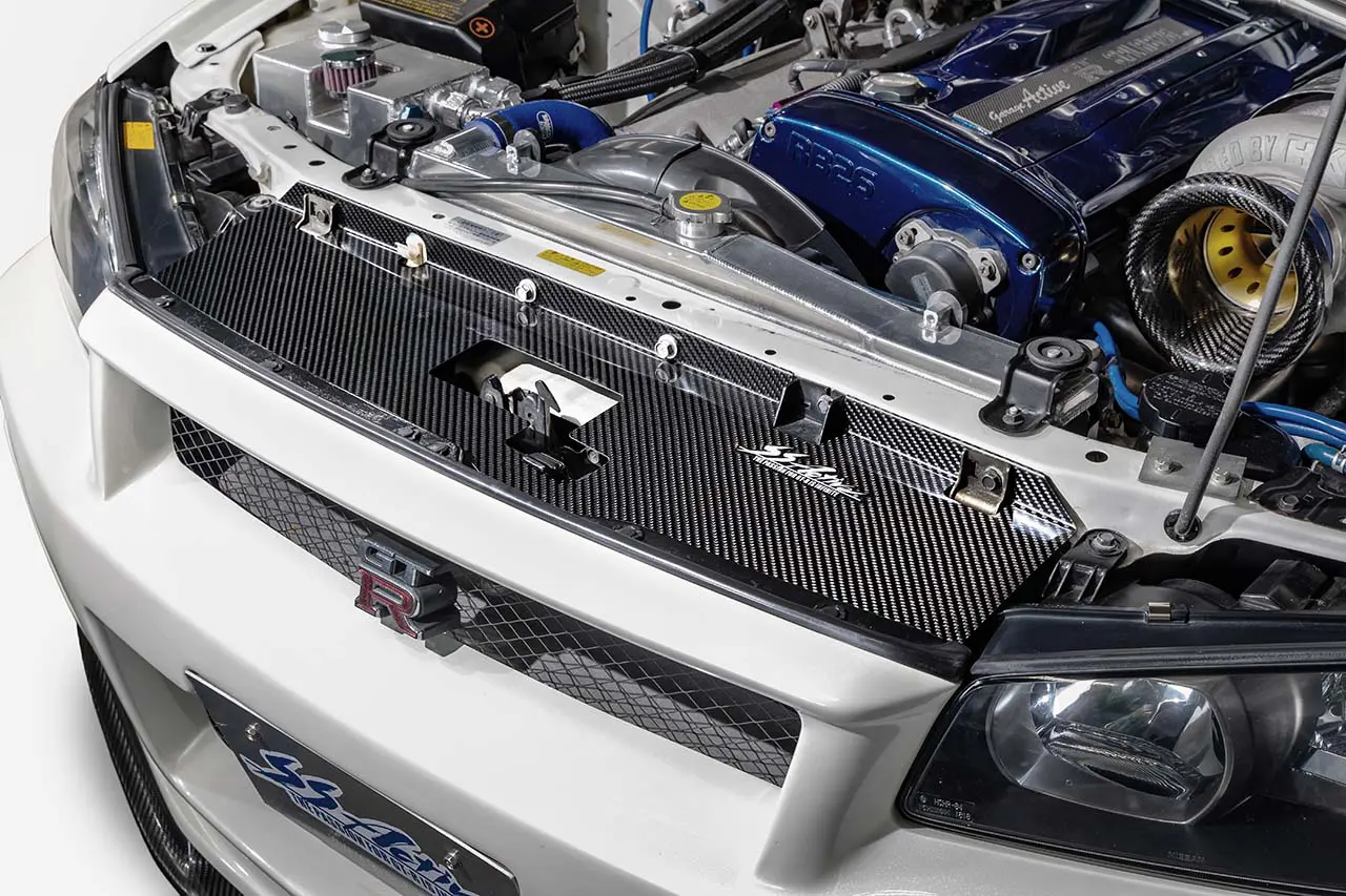 GARAGE ACTIVE (SS-ACTIVE) DRY CARBON COOLING PANEL FOR NISSAN R32/R33/R34 GT-R