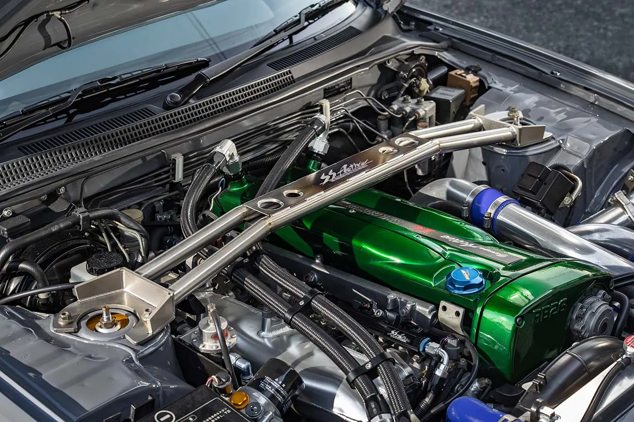 GARAGE ACTIVE (SS-ACTIVE) TITANIUM TOWER BAR FOR NISSAN R32/R33/R34 GT-R