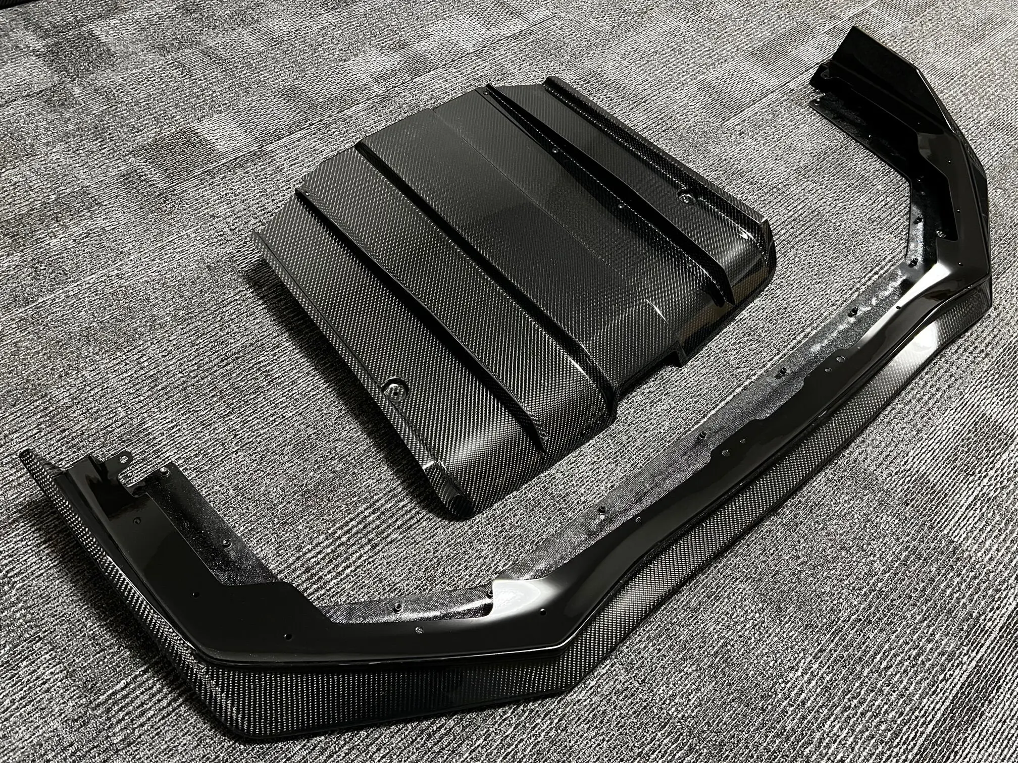 KONDO-ENGINEERING TAKUMI PROJECT CARBON FIBER LIP SPOILER & CARBON FIBER DIFFUSER VALUE SET FOR SUBARU WRX STI / WRX S4 PRE FACELIFT MODEL