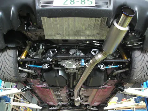 UNLIMITED WORKS 90mm TITANIUM EXHAUST SYSTEM FOR LANCER EVOLUTION X