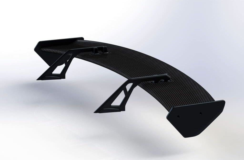 FrogDrive Long Swan Neck Carbon Rear Wing for GR Yaris - Genuine