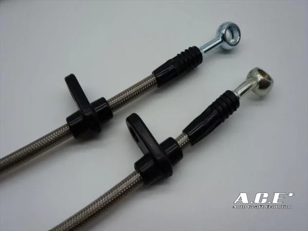 ACE Clear coat stainless mesh brake hose for GR Yaris | Genuine ...