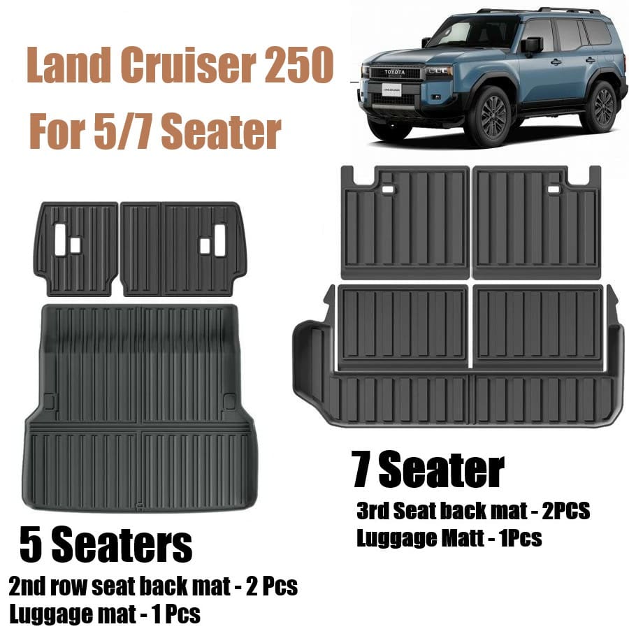 3D Rubber Seatback & Luggage Tray for Land Cruiser 250