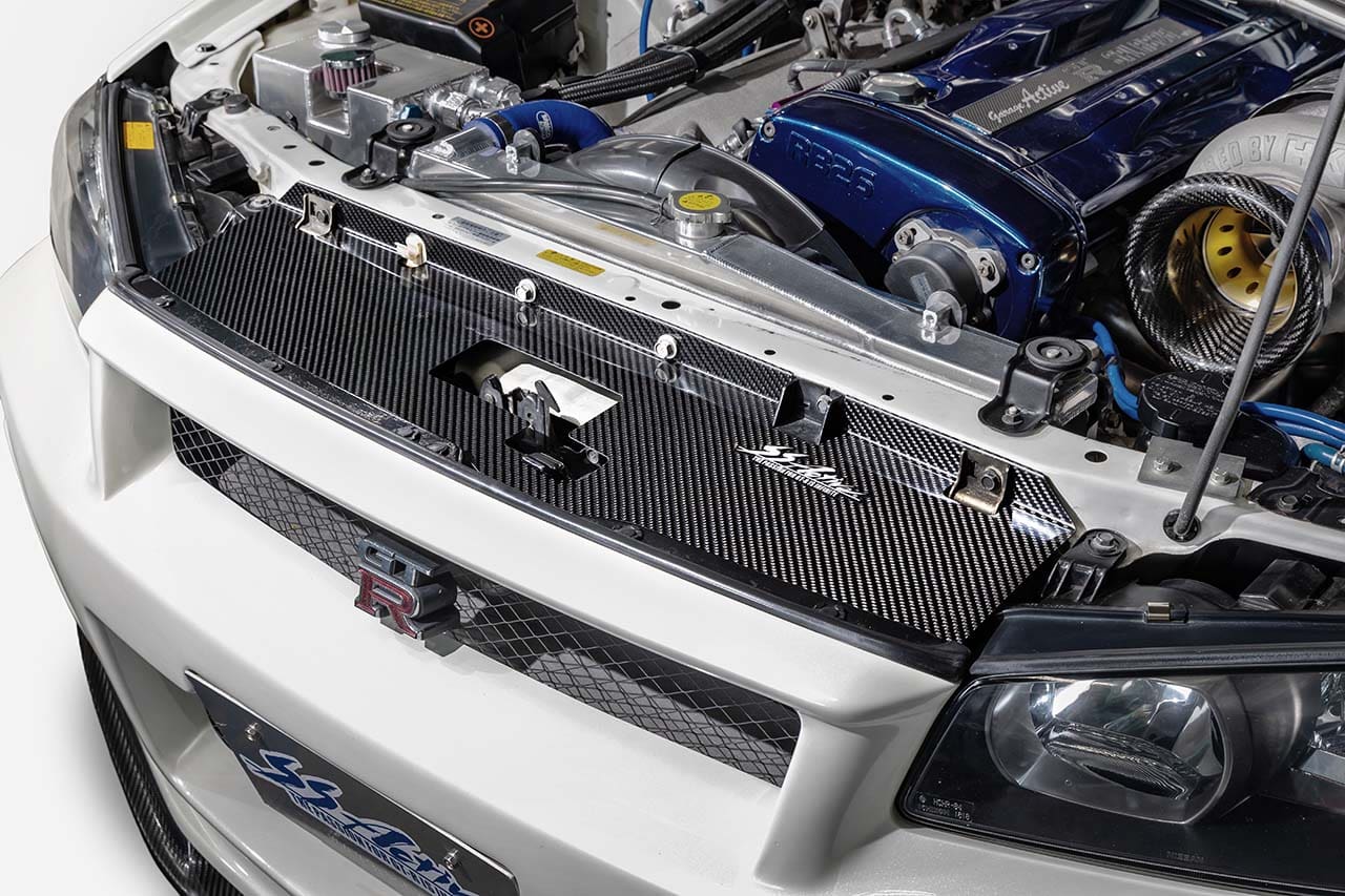 GARAGE ACTIVE (SS-ACTIVE) DRY CARBON COOLING PANEL FOR NISSAN R32/R33/R34 GT-R