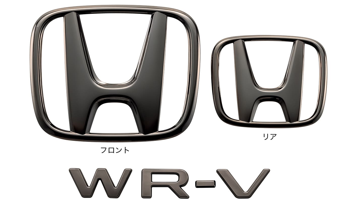HONDA GENUINE BLACK EMBLEM SET FOR WR-V
