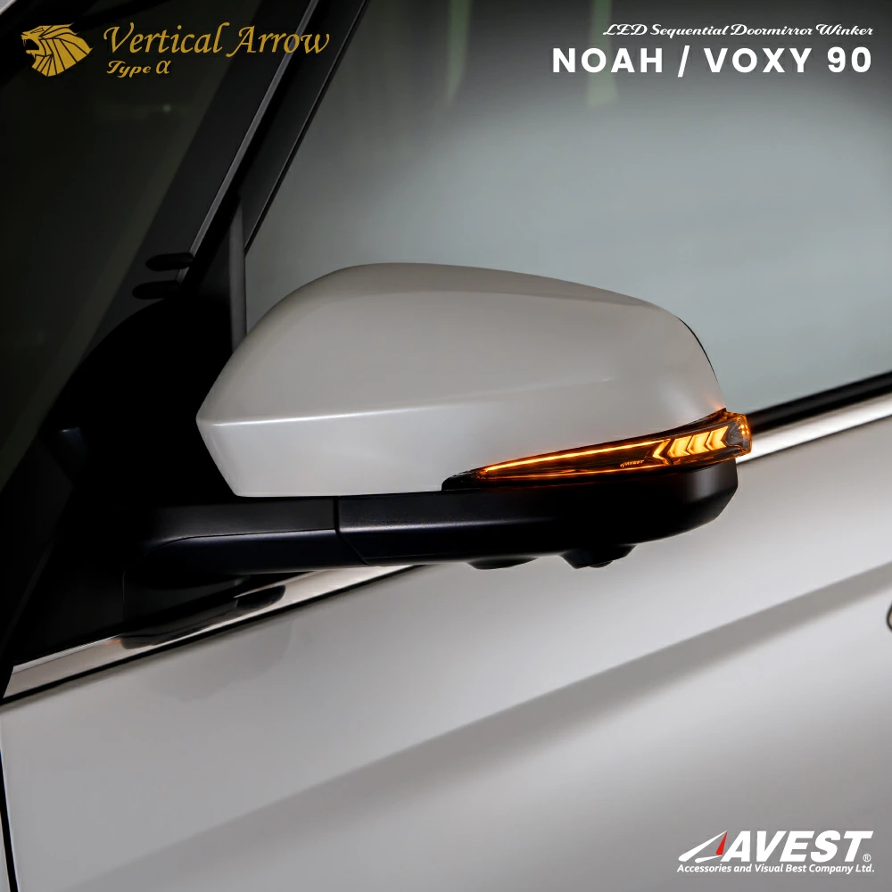 AVEST VERTICAL ARROW TYPE ALPHA TURN SIGNAL DOOR MIRROR for NOVA/VOXY 90